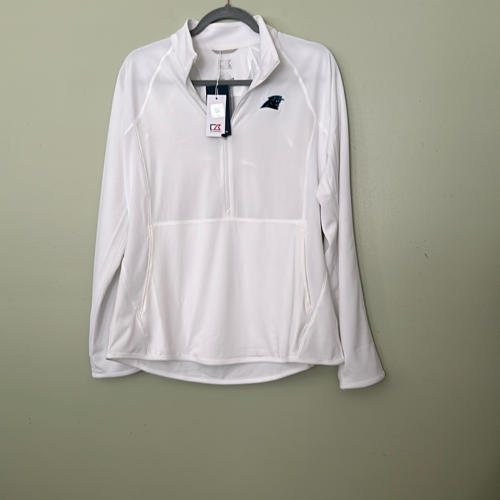 NWT Cutter & Buck Carolina Panthers Woman’s Half Zip Pullover